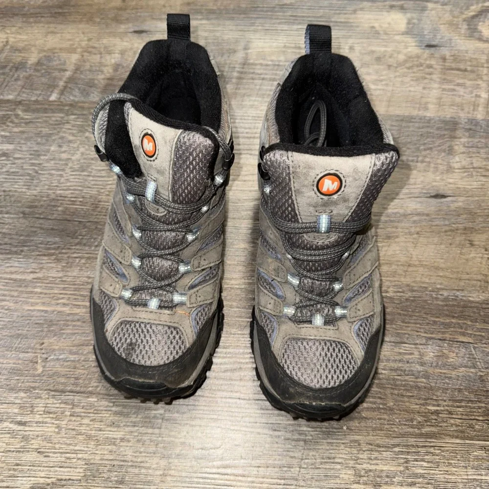 Merrell Moab 2 Mid Waterproof Hiking Boots Granite Grey Suede Vibram J06054